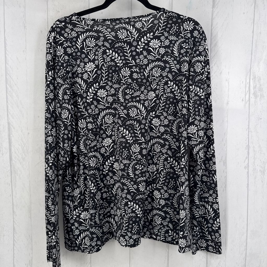 XXL flo print l/s top
