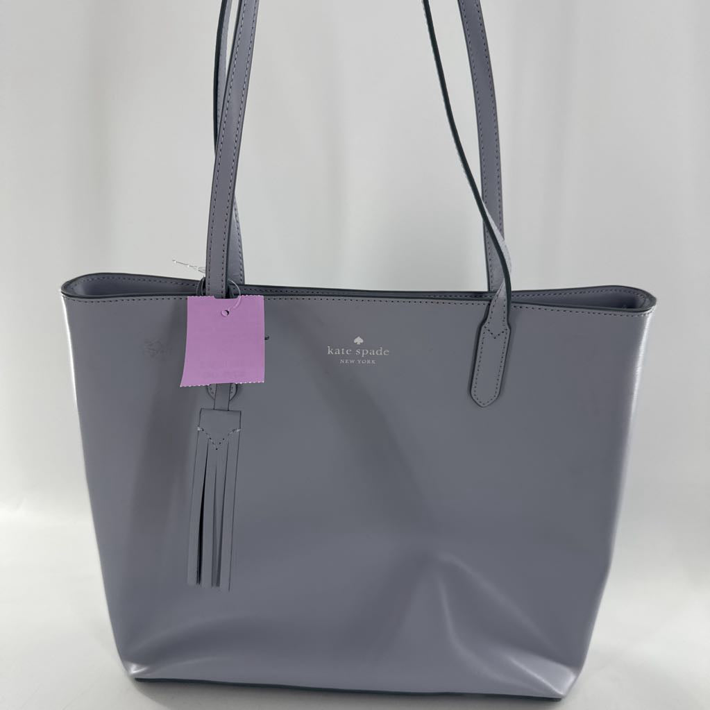 top zip tassel tote