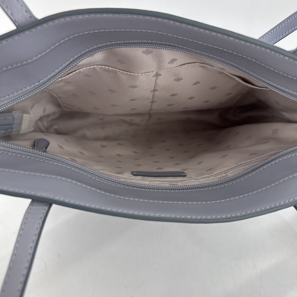 top zip tassel tote