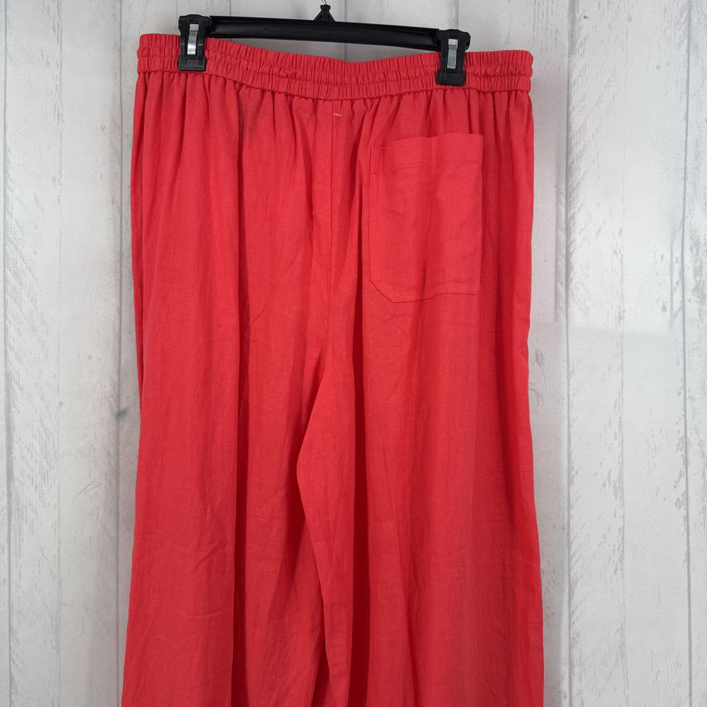 L linen wide leg pant