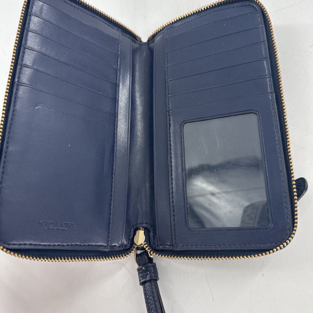 pebbled zip around wallet