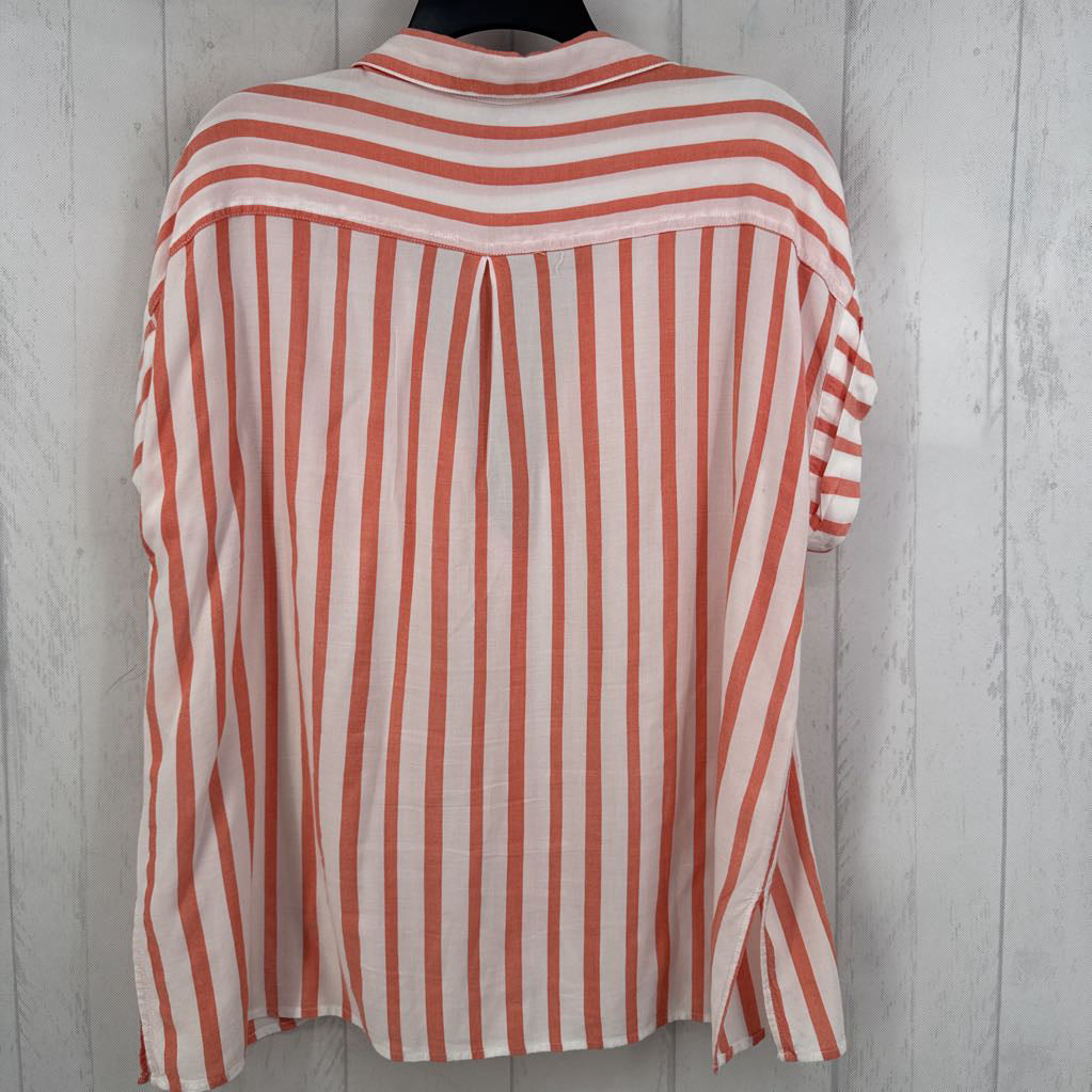 XL striped button down s/s top