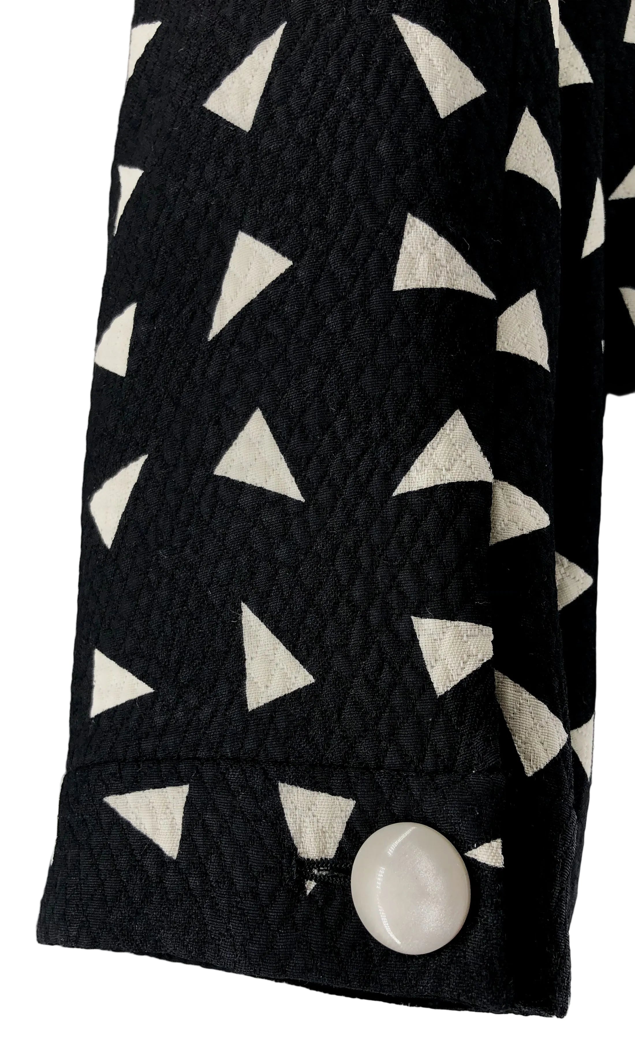 Vintage size 12 Wool & Silk Geometric 3 Button Blazer