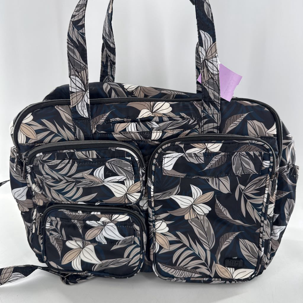 flower print overnight travel bag