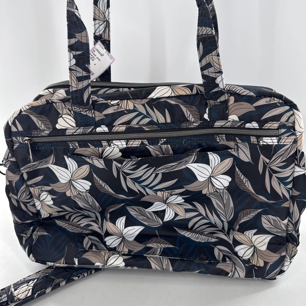 flower print overnight travel bag
