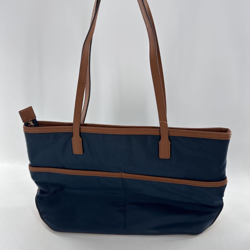 nylon top zip tote w/ zip front pockets
