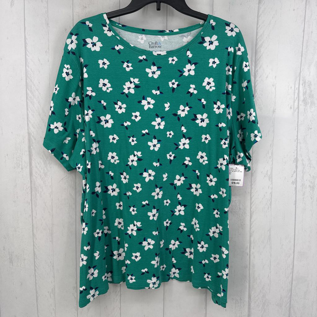 3X flo print s/s tee