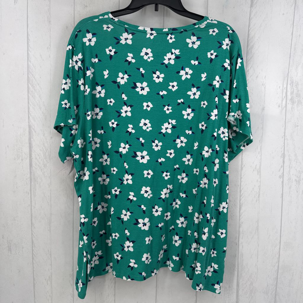 3X flo print s/s tee