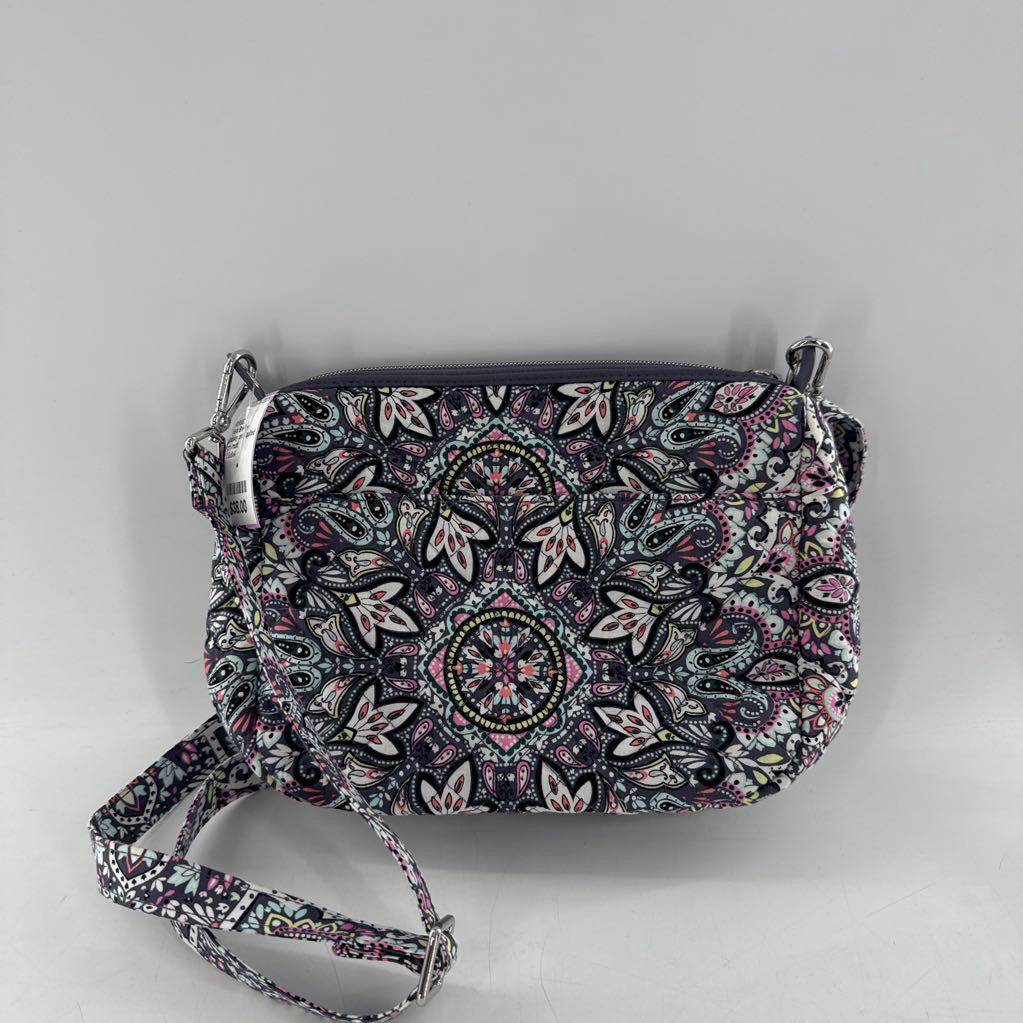 paisley print quilted flap pocket crossbody