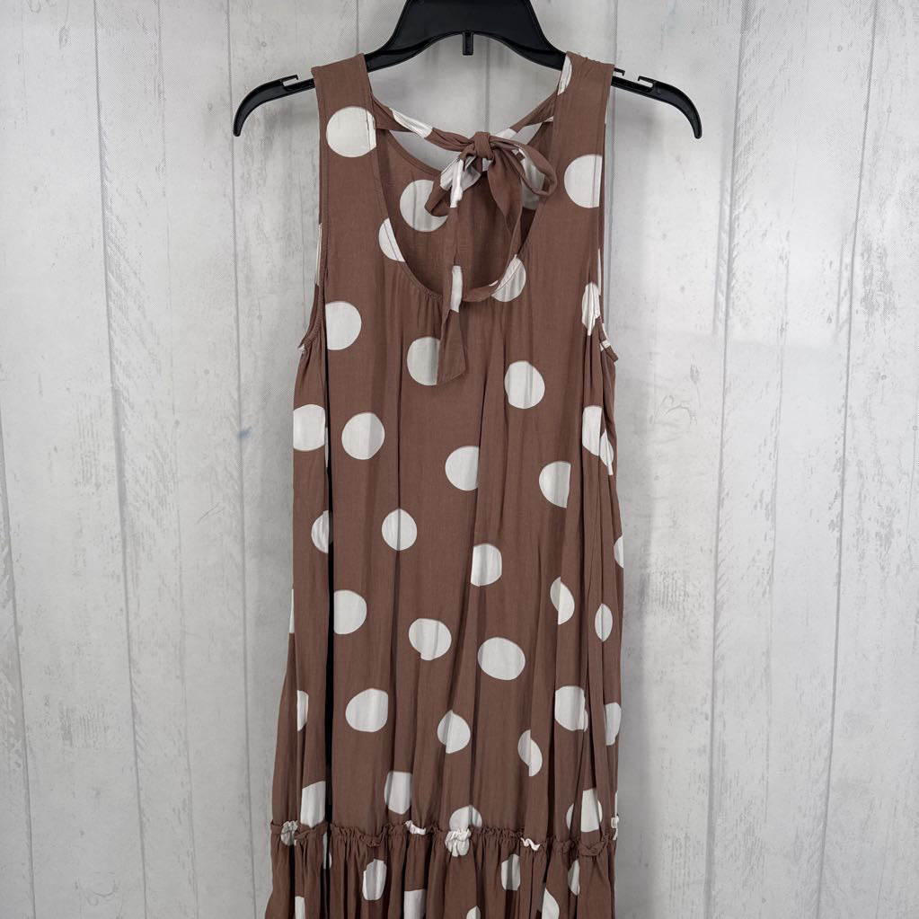 S polka dot bow back sundress