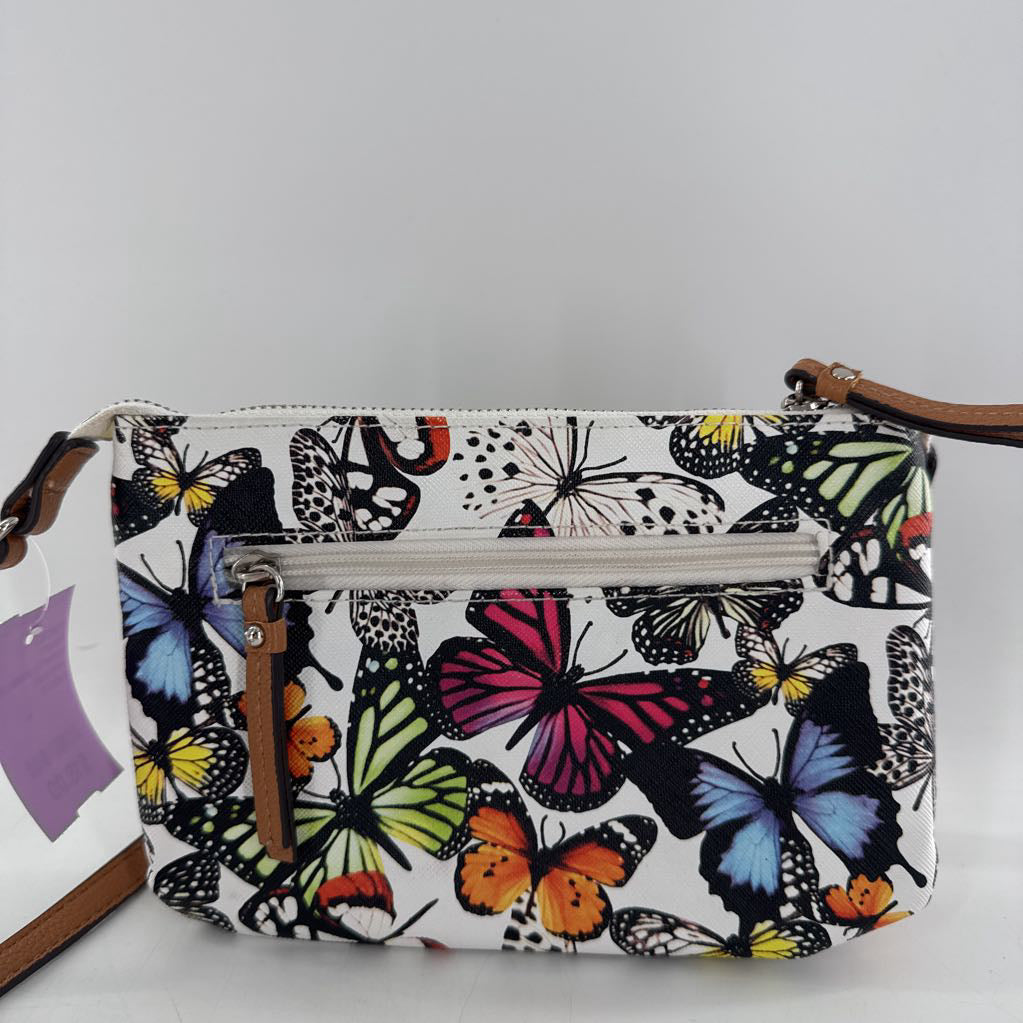 butterfly double zip crossbody