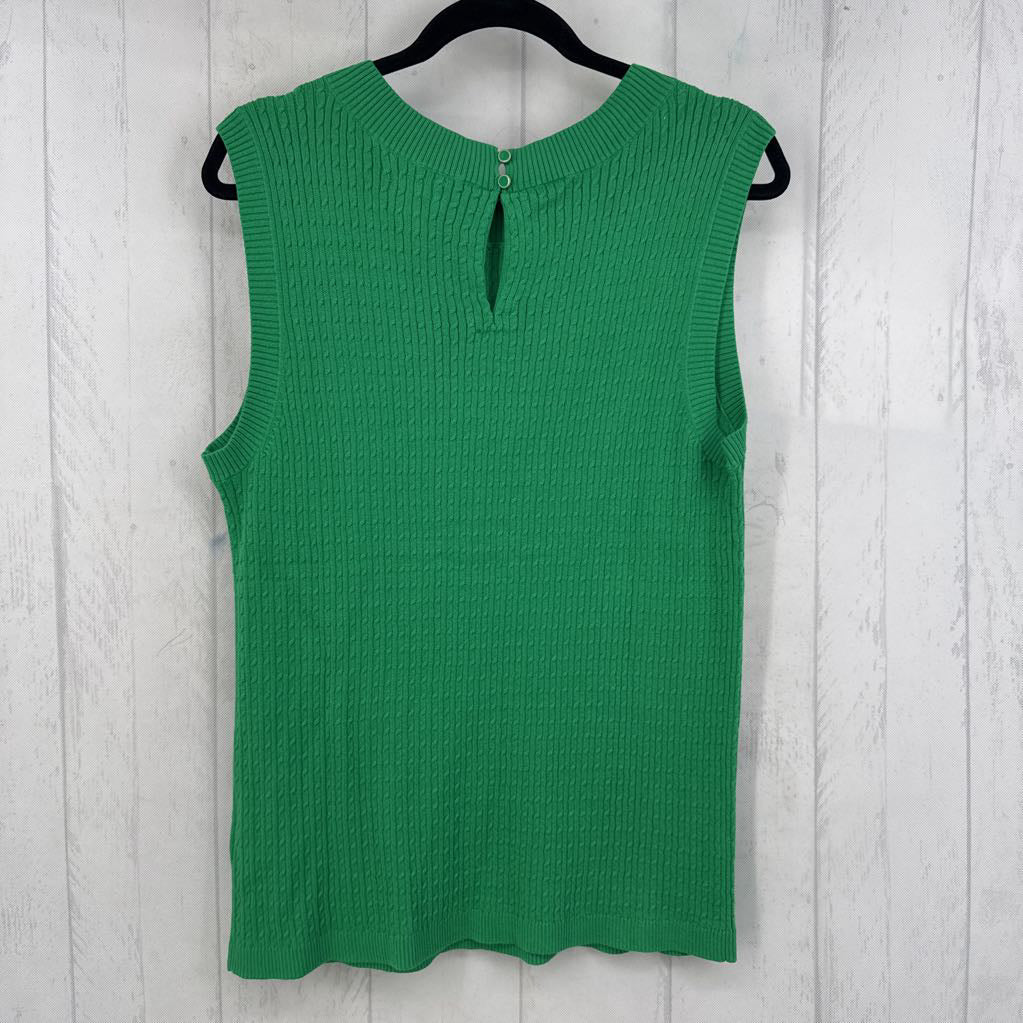 1X cable knit sweater vest