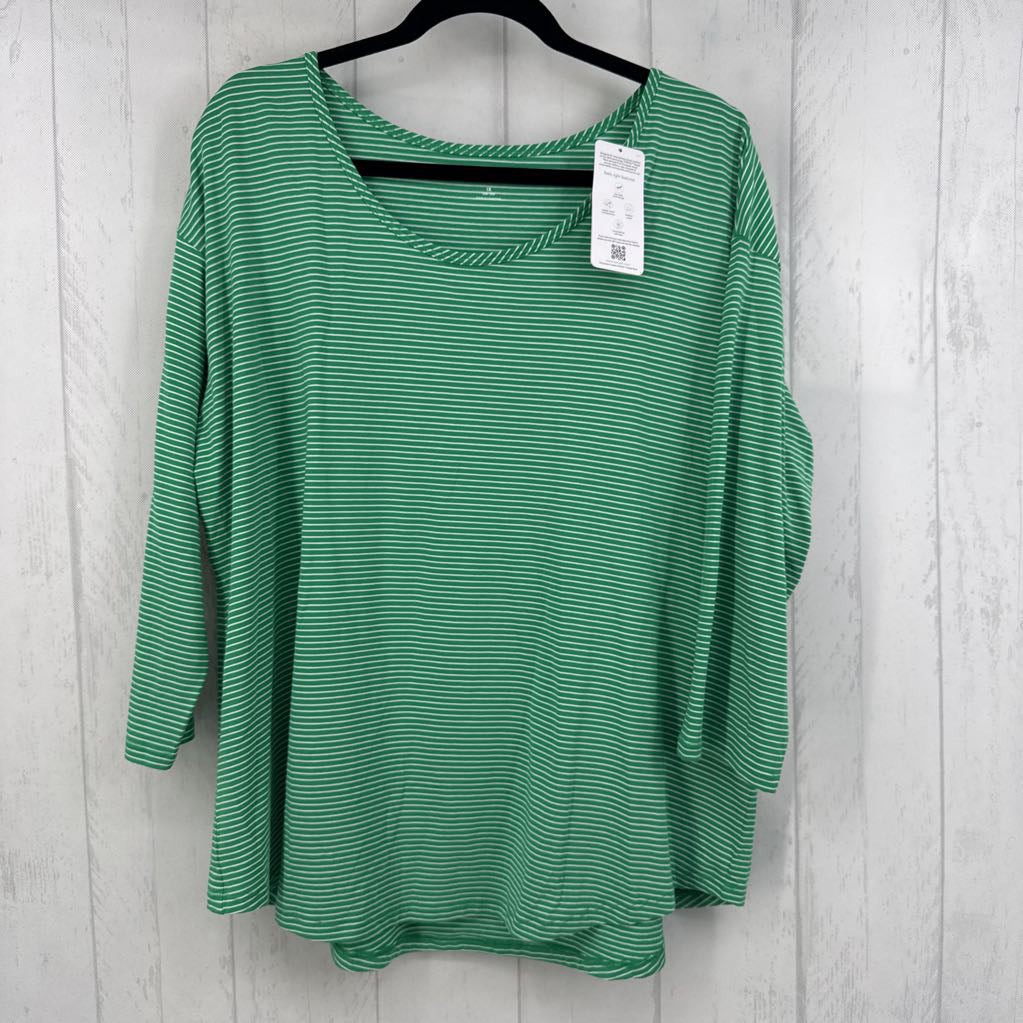 1X striped 3/4 slv tee