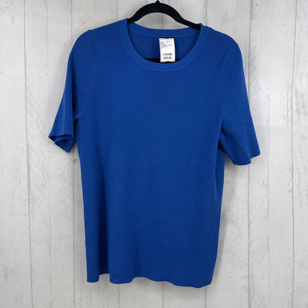 1X ribbed s/s knit top