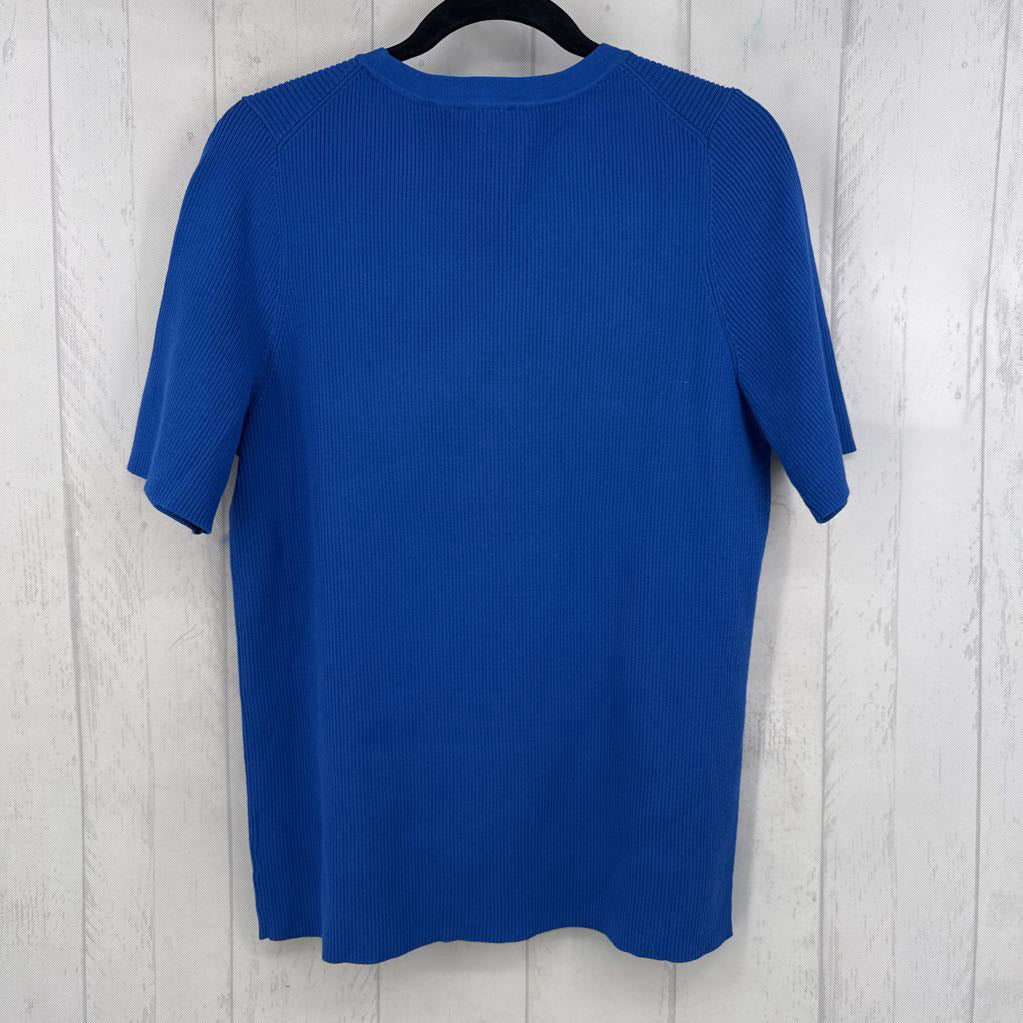 1X ribbed s/s knit top