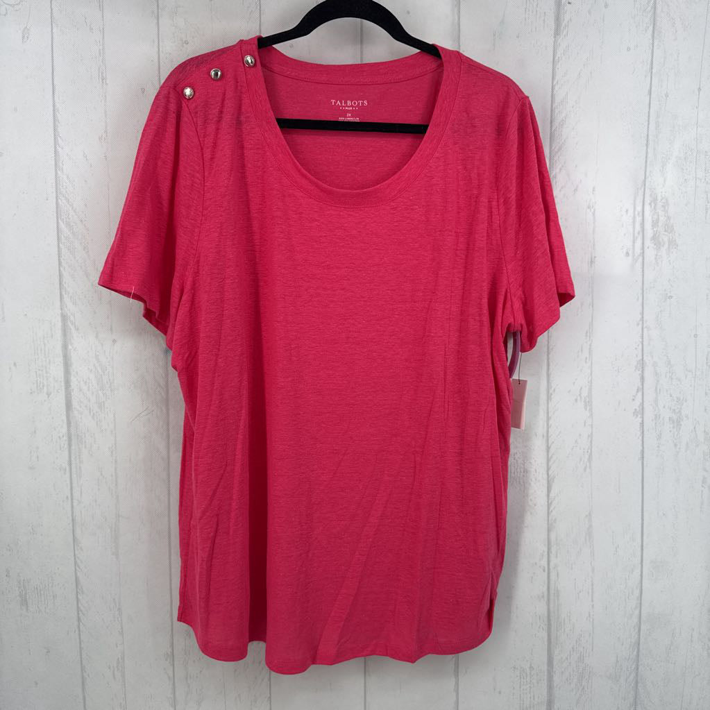R39 2X linen blend round neck s/s tee