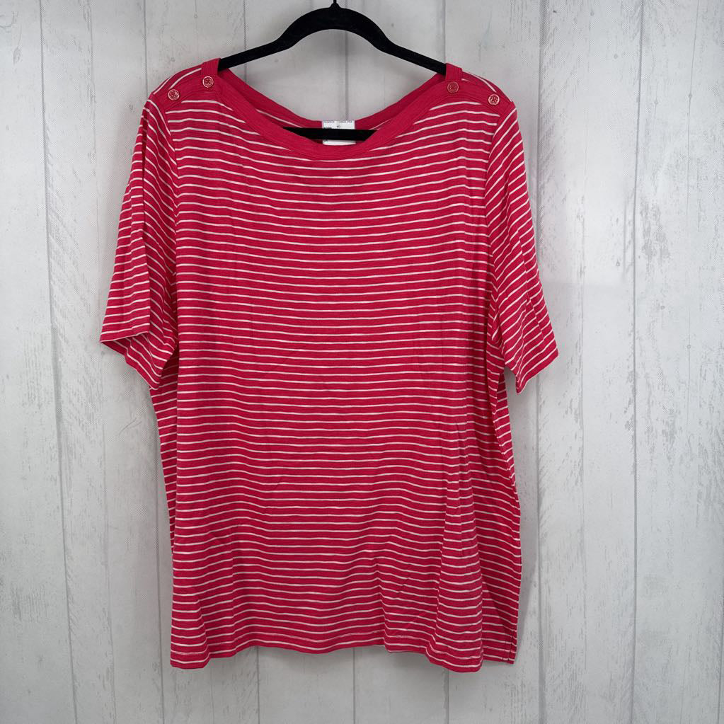 R60 2X striped boatneck s/s tee