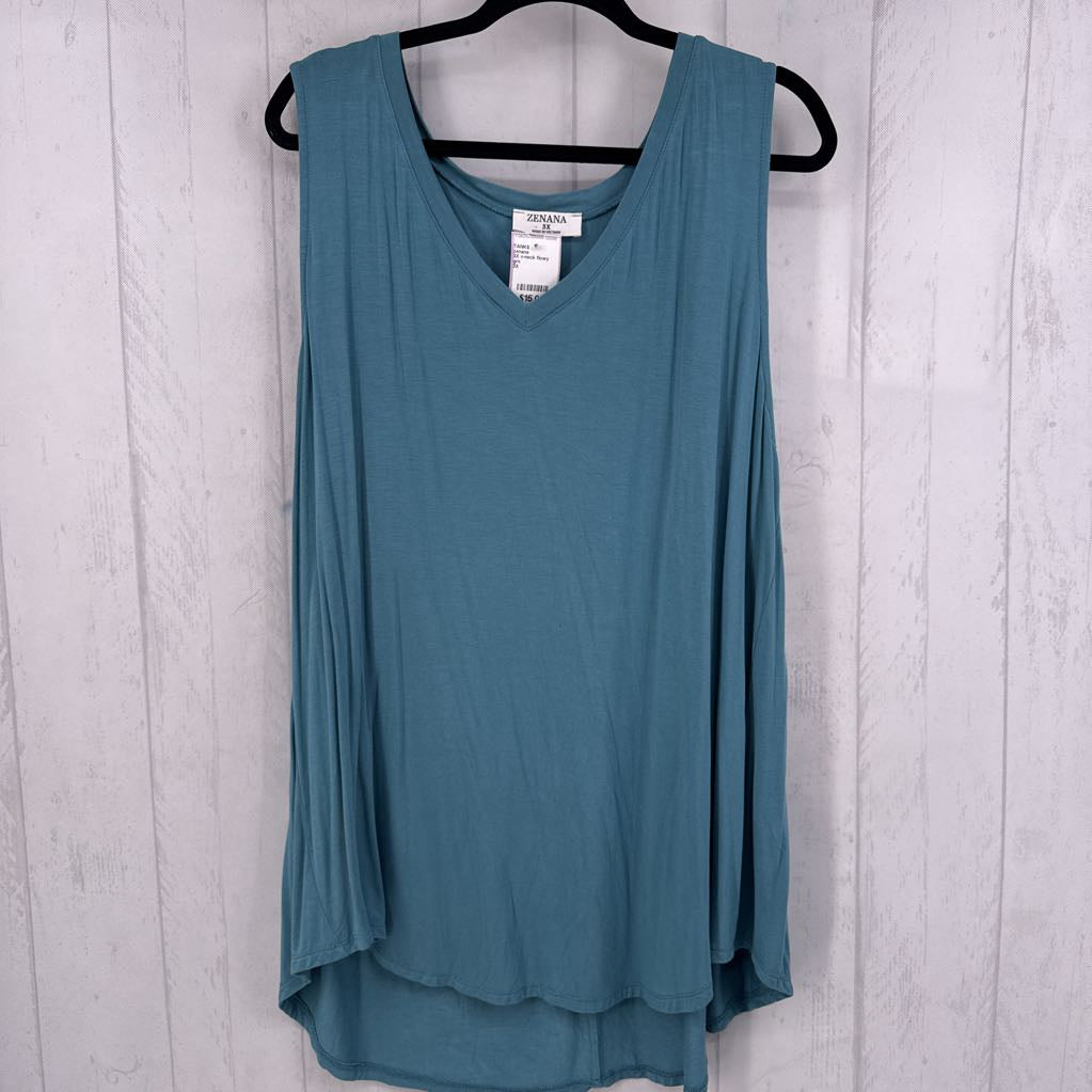 3X v-neck flowy tank