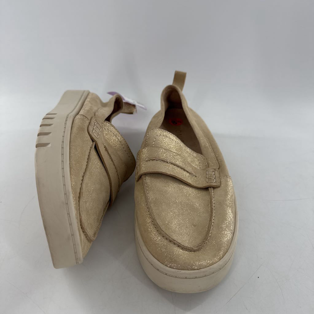 8.5 metallic slip-on loafers