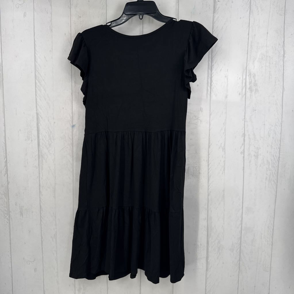 M tiered flutter slv dress