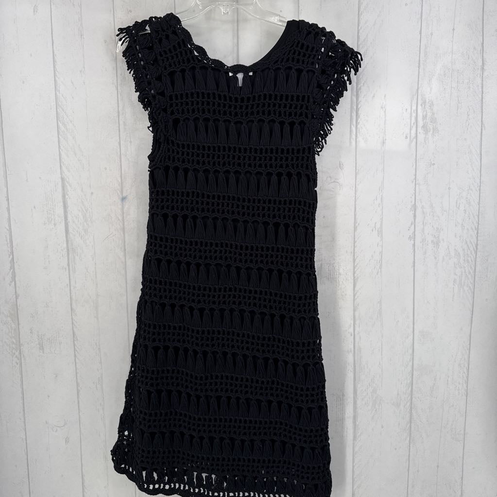 L crochet scoop neck slvls dress