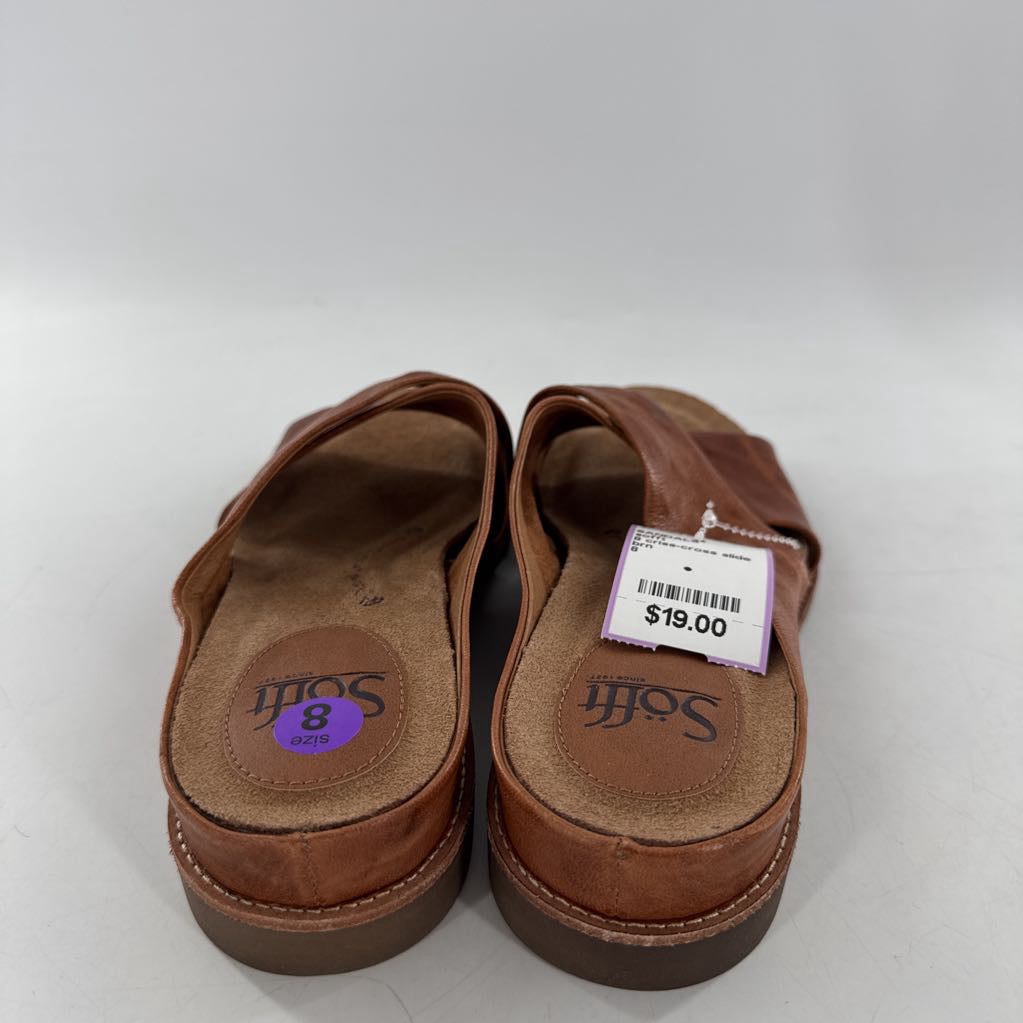 8 criss-cross slide sandals