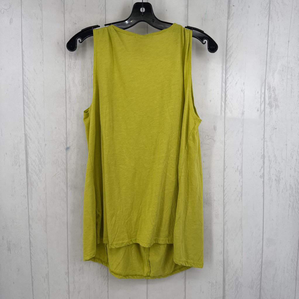 XL flower detail scoop neck tank