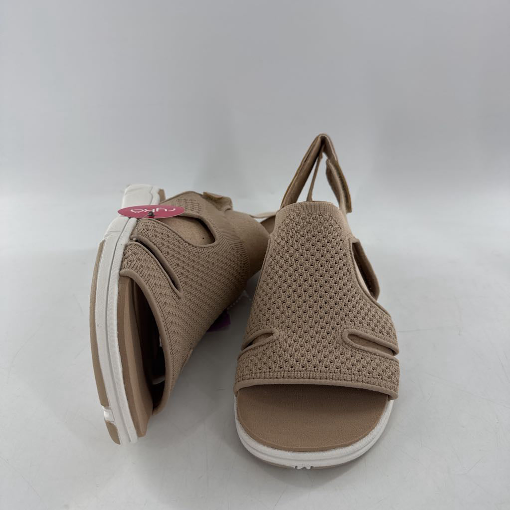 8 breathable stretch-knit upper sling back sandals