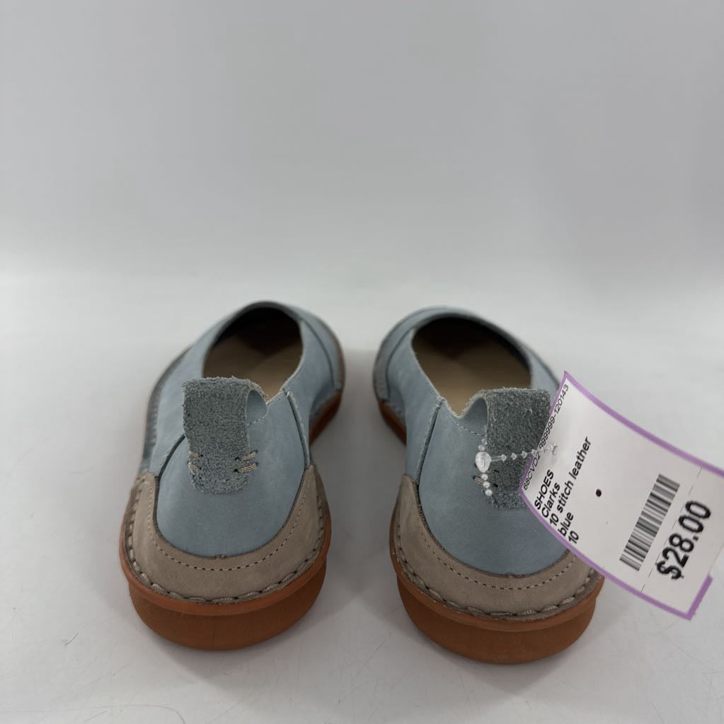 10 stitch leather sole slip-on flats