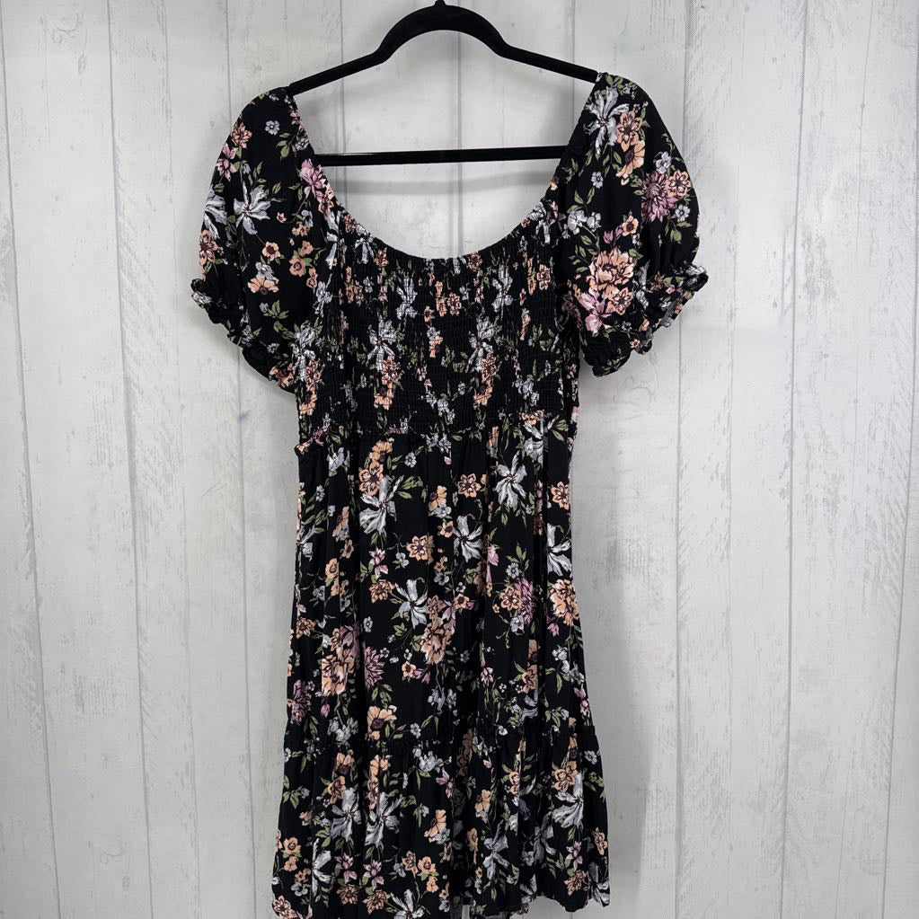 XXL flo print s/s dress