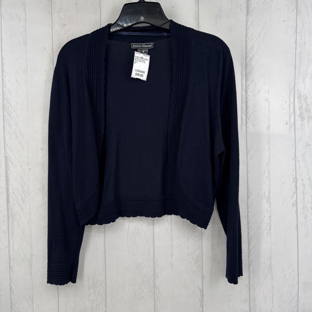 M l/s open crop cardigan