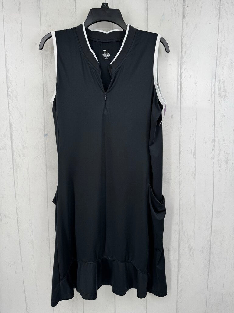 L slvls quarter zip ruffle hem athleisure dress