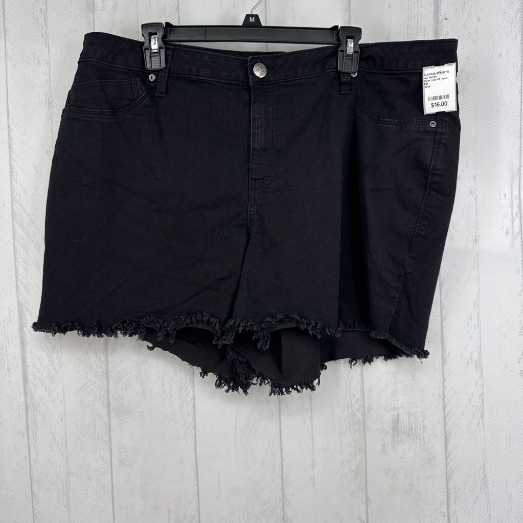 22w cutoff jean shorts