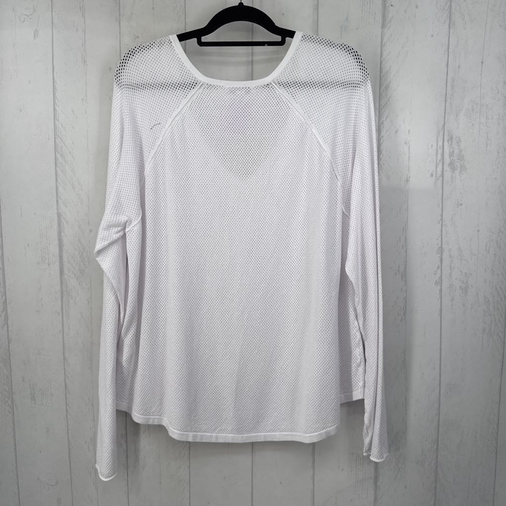 2X mesh v-neck sweater