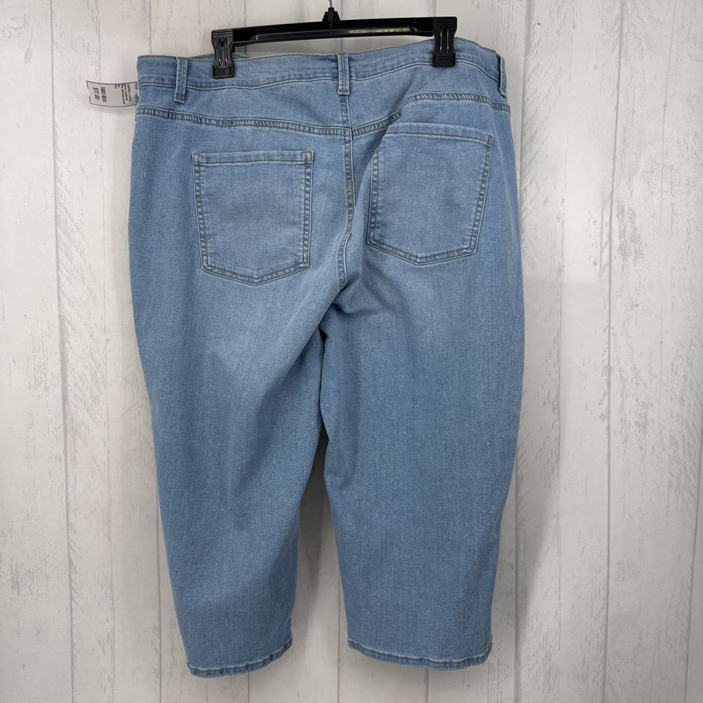 18w slimming denim capris