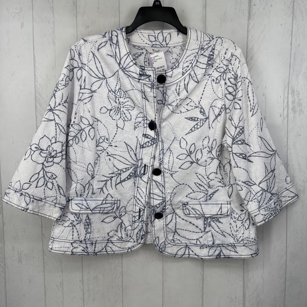 16 flo print blazer