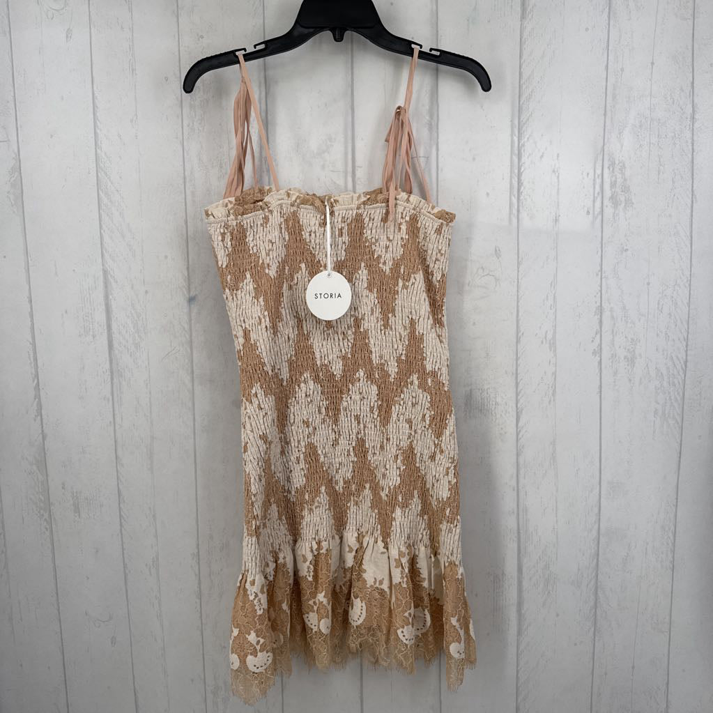 L smocked lace sundress
