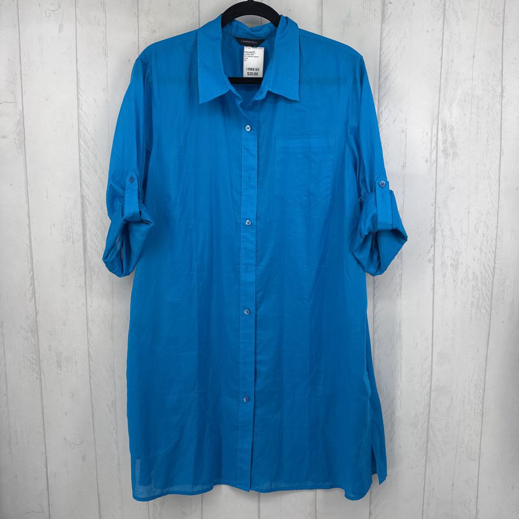 XL button down tab slv shirtdress