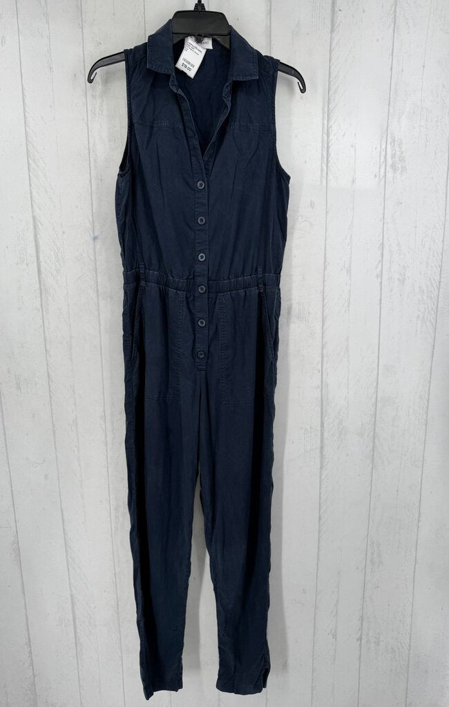 XS button down slvls jumpsuit