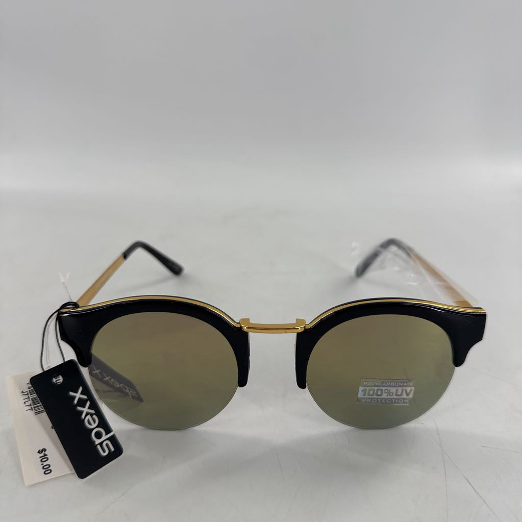 black & gold frame sunglasses