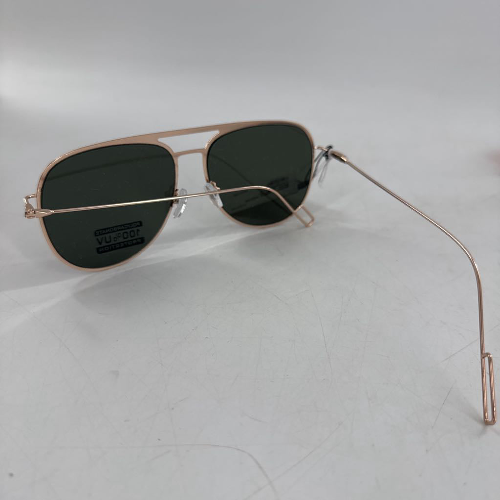 gold frame black lens aviator sunglasses