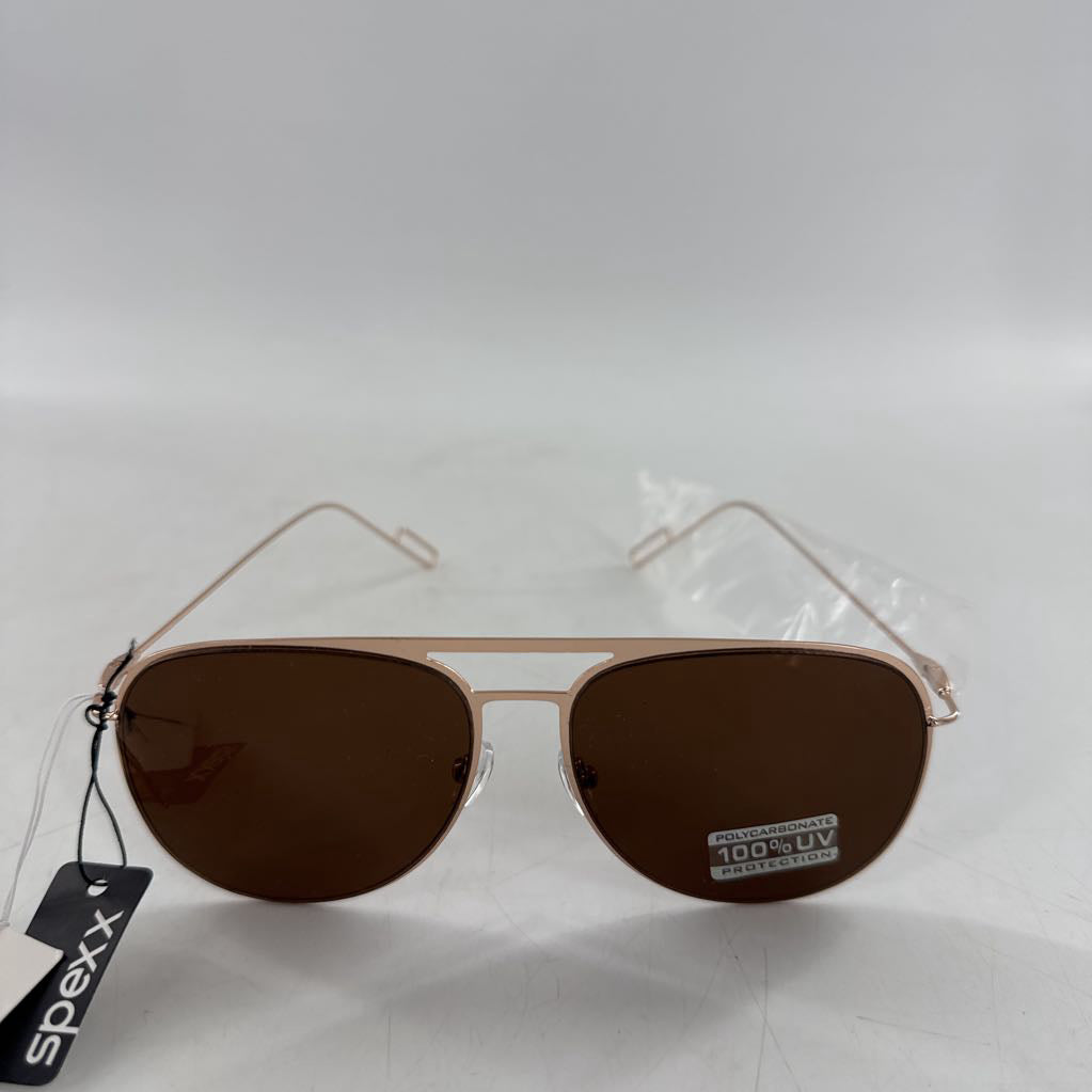 gold frame brown lens aviator sunglasses