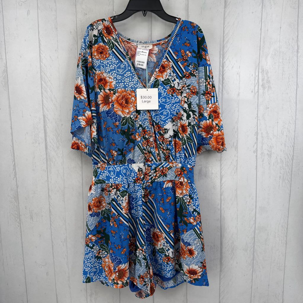 R30 L flo print s/s romper
