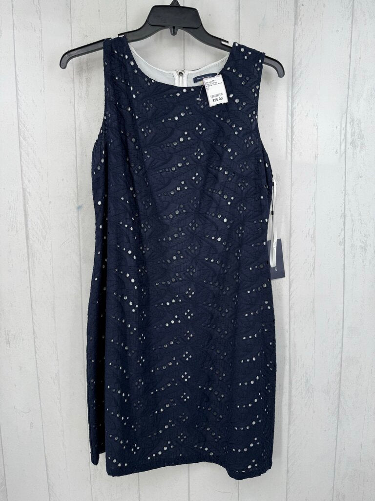 R129 14 eyelet lined slvls sheath dress