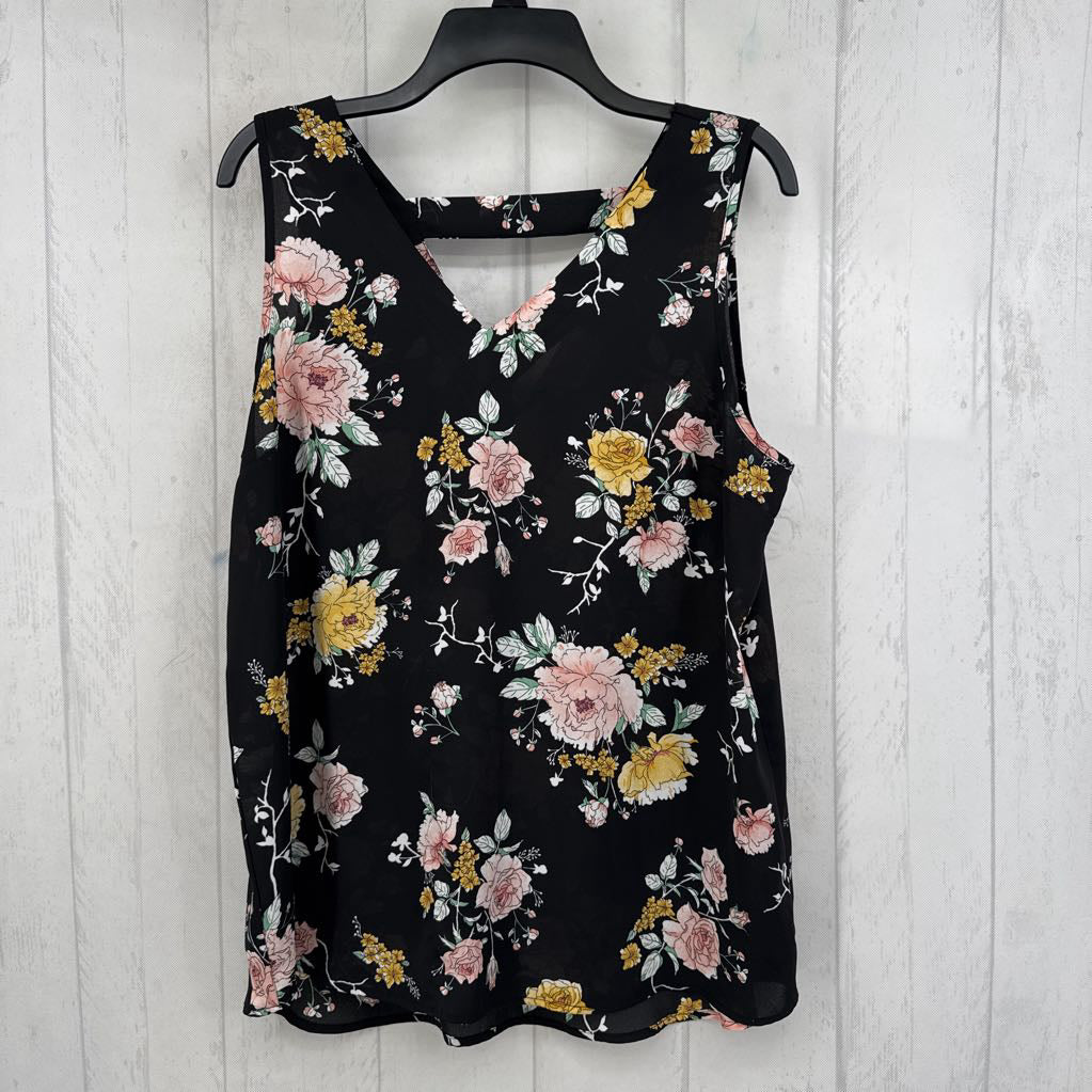 L flo print v-neck tank