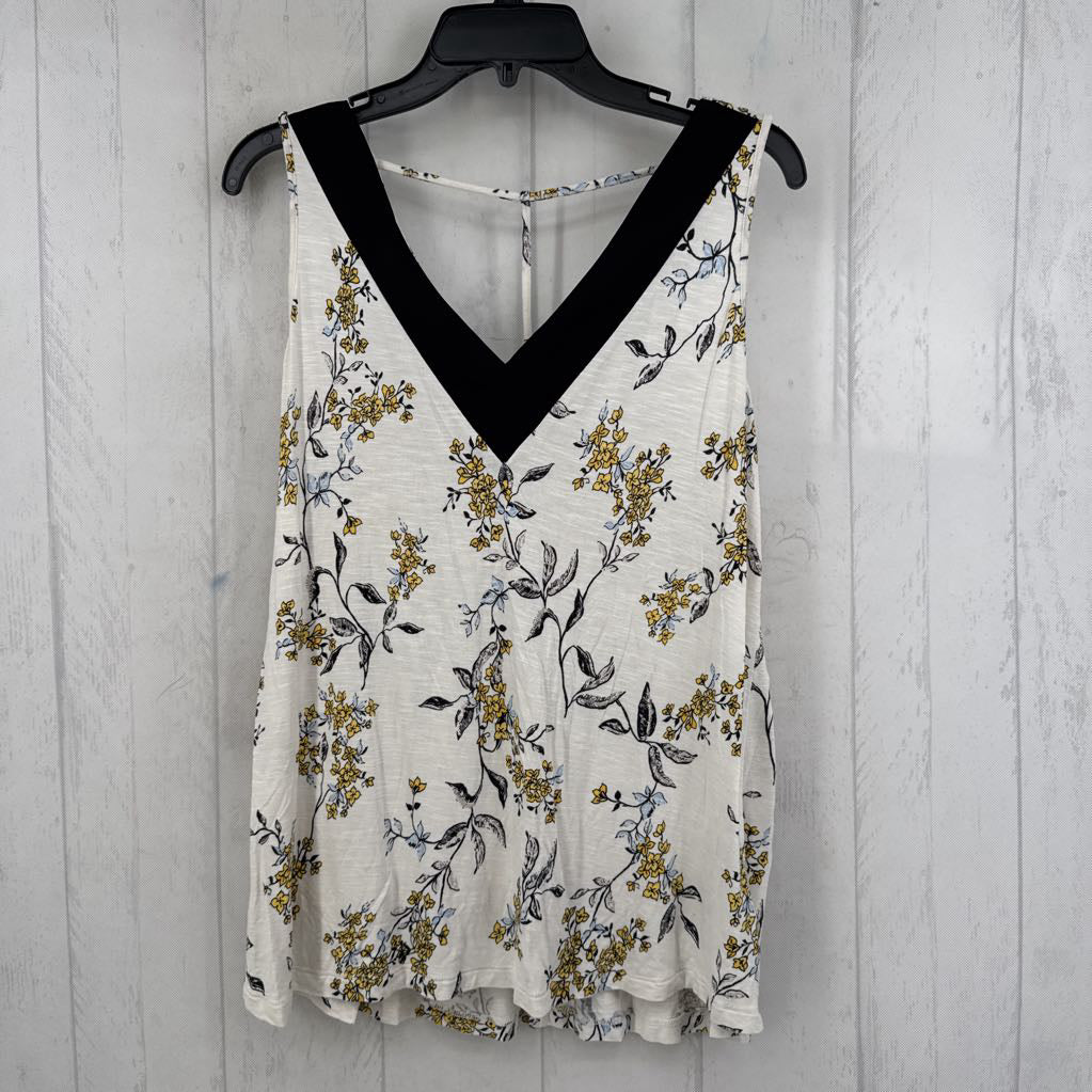 L flo print cutout back tank