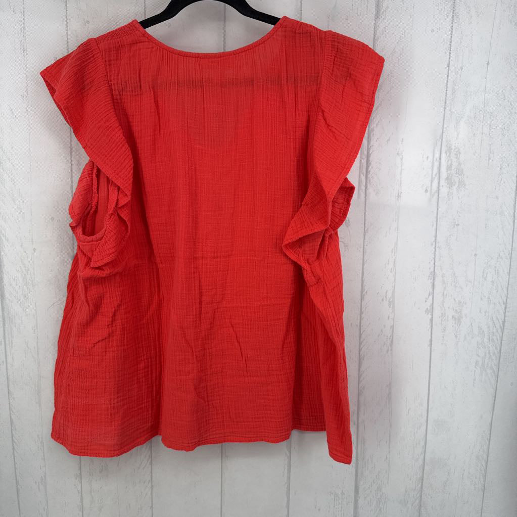 2x ruffle slv gauze