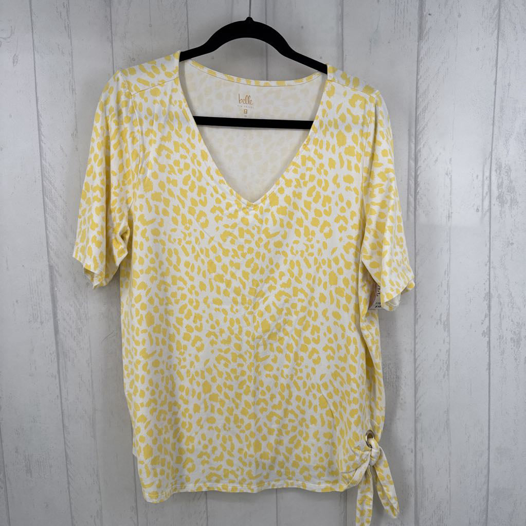1x s/s animal print top