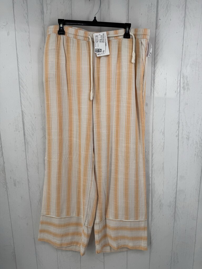 R30 L linen blend stripe pants