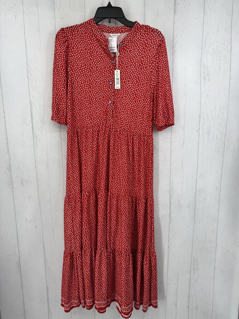 R98 XL printed button down s/s dress